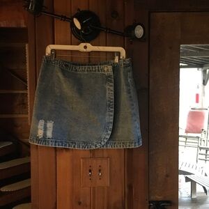 eesome Blue Denim Mini Skirt